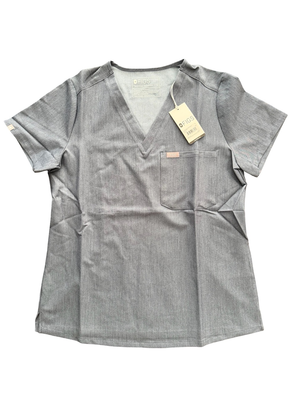 FIGS Women’s in Denim Scrub Set V-neck Top Size S, Joggers Size S New With Tags - Picture 2 of 8